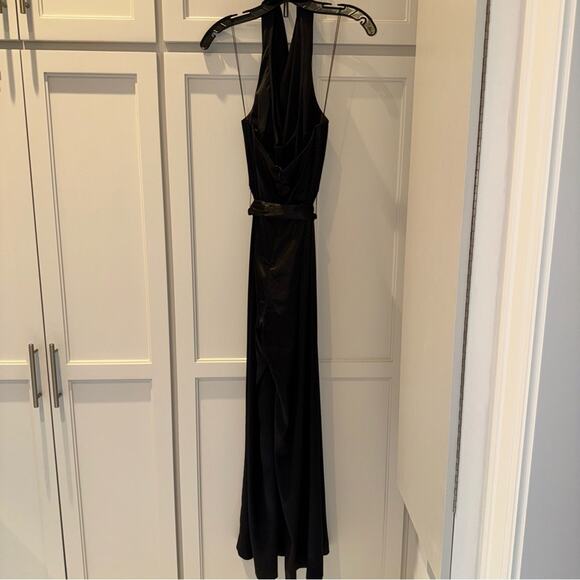 Aidan by Aidan Mattox Cowl Neck Jumpsuit Black 2 - Picture 5 of 12